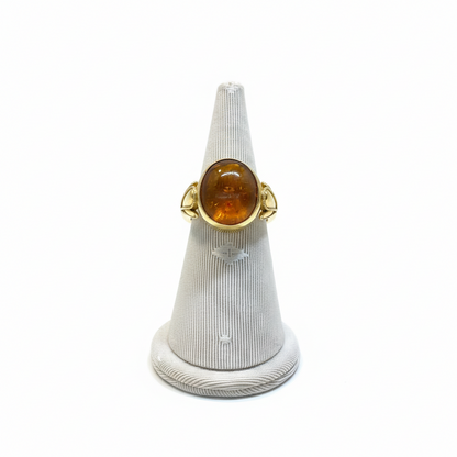 Ring in Gold 18k with amber (B-91)