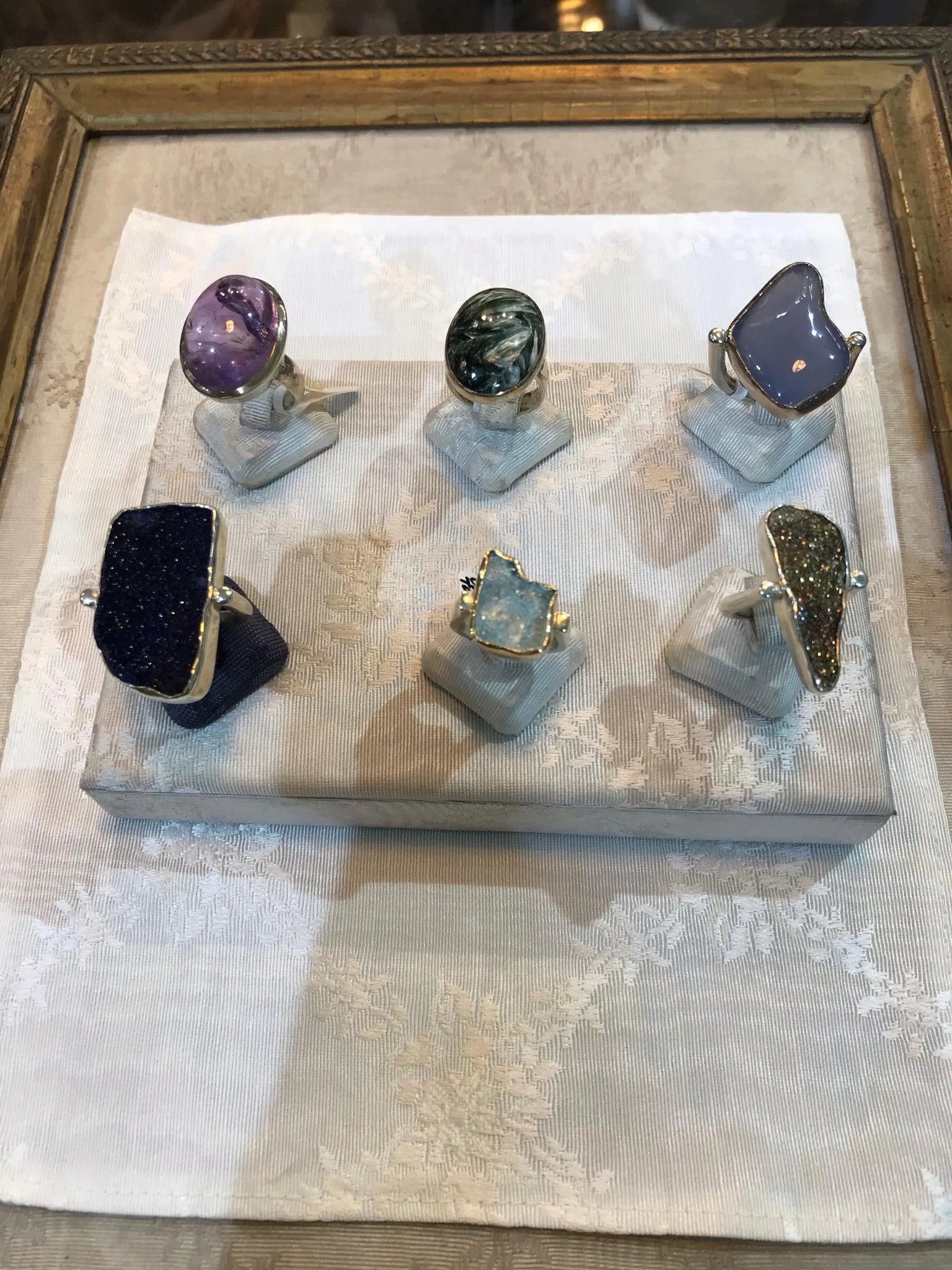 Silver Ring with a funcy cut chalcedony stone, Sterling silver ring, Vintage Jewelry, Handmade ring, Greek Jewelry - Dinos-Virginia