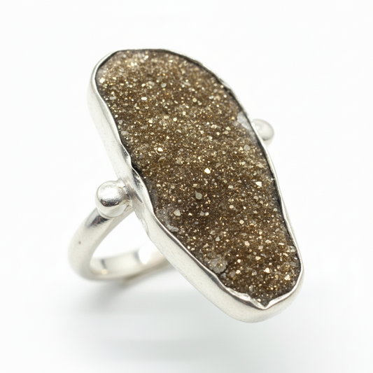 Ασημένιο δαχτυλίδι με ακατέργαστη πέτρα ασβεστίτη, Δαχτυλίδι από ασήμι 925, Vintage κοσμήματα, Χειροποίητο δαχτυλίδι, Ελληνικά κοσμήματα