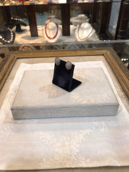 Blue Coral (Acozi) earrings, 18k earrings, one of a kind, Fine earrings, Handmade earrings, Greek Jewelry - Dinos-Virginia