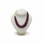 Necklace with Garnet stones & Gold 18k clasp (PE-58)